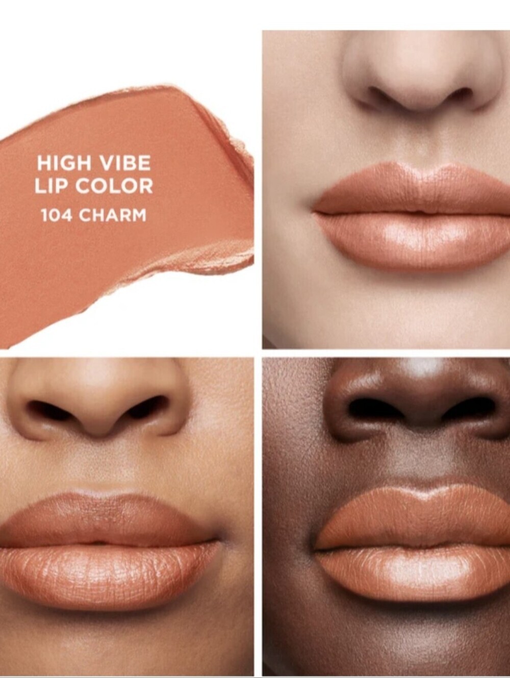 Laura Mercier High Vibe Lip Color: Charm (104 Pale Nude Beige), .05oz, NIB - Picture 3 of 5